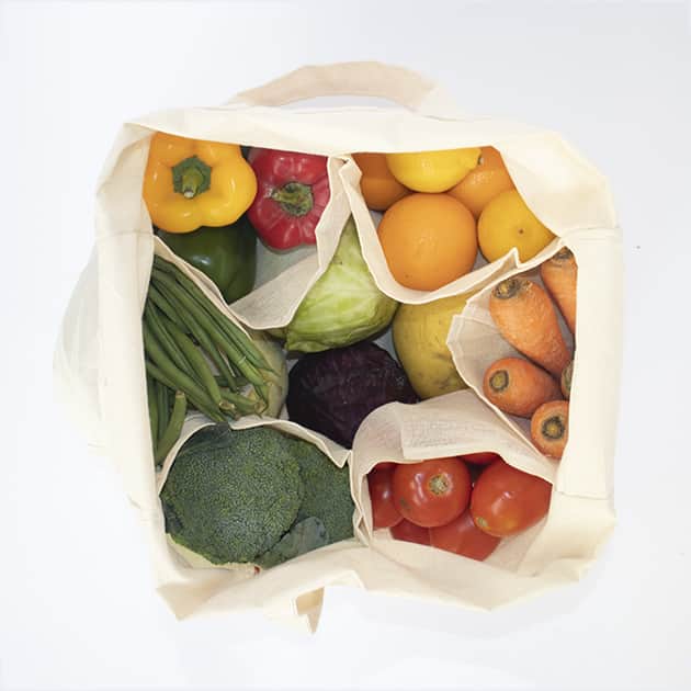 Push down trough zone Vegetable Carry Bag | Vegetable Shopping Bag with Compartments